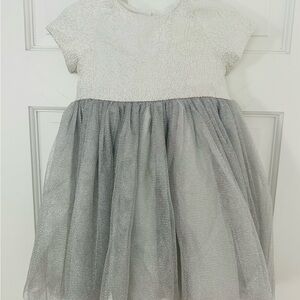 Pippa & Julie Ivory and Gray Formal Dress